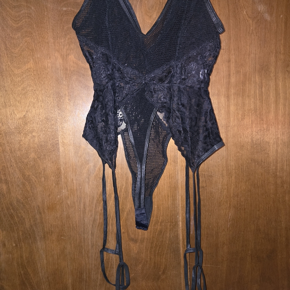 Frederick's of Hollywood Black Lace Chemise